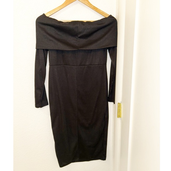 GOODNIGHT MACAROON Noelle Long Sleeve Off-Shoulder Ribbed bodycon Dress SZ:M - Picture 6 of 6